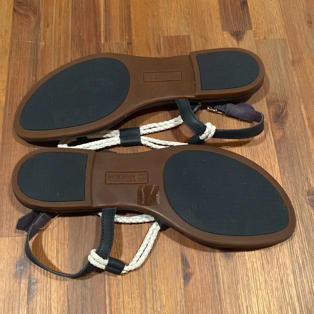 Sperry Blue and White Comfort Sandals - Picture 3 of 5